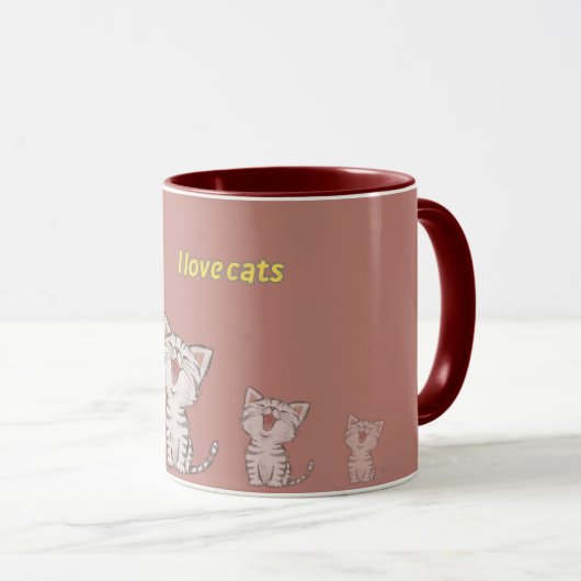 Tasse Liebe Katzen (VorderseiteRechts)
