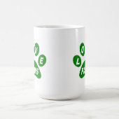 Tasse Liebe Paws Green (Mittel)