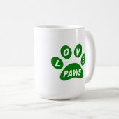 Tasse Liebe Paws Green (VorderseiteRechts)