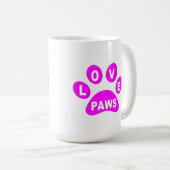 Tasse Liebe Paws Pink (VorderseiteRechts)
