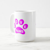 Tasse Liebe Paws Pink (Vorderseite Links)