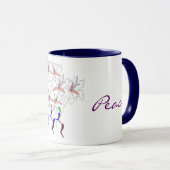 Tasse "Liebe, Peace Lilien" - Anpassbar (VorderseiteRechts)