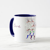 Tasse "Liebe, Peace Lilien" - Anpassbar (Vorderseite Links)