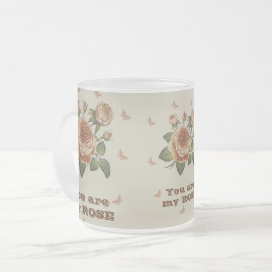 Tasse Liebe Rose (Vorderseite Links)