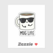 Tasse Life Funny Mug Puff Aufkleber (Blatt)