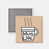 Tasse Life Magnet (Vorderseite/Rückseite)