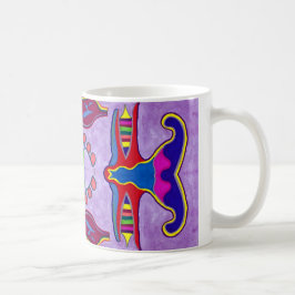 Tasse lila Drache