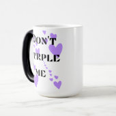 Tasse lila Herzfunktion Liebe (Vorderseite Links)