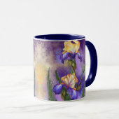 Tasse lila Iris-Blume (VorderseiteRechts)