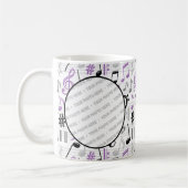 Tasse lila Music Pattern Foto (Links)