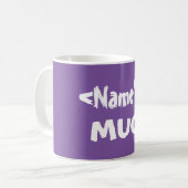 Tasse lila Personalisierter Name (Vorderseite Links)