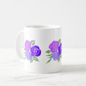 Tasse lila Rose (Vorderseite Links)