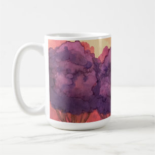 Tasse Lila und Orangenbäume