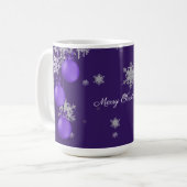 Tasse lila Weihnachtsschmuck (Vorderseite Links)
