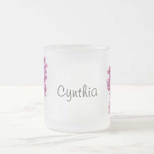 Tasse - Lilac blüht mit Namen (Mittel)
