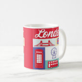 Tasse London-Ikonen-Andenken-Englands (VorderseiteRechts)