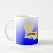 Tasse - Louisiana Staat Karte mit der Stadt (Links)