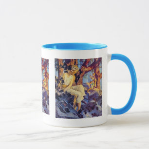 Tasse: Mädchen mit Elfen - von Maxfield Parrish Tasse