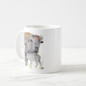 Tasse, Mama und Baby Buffalo Kaffeetasse (Vorderseite Links)