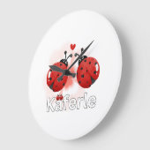 Tasse Marienkäfer Große Wanduhr (Winkel)