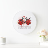 Tasse Marienkäfer Große Wanduhr (Zuhause)