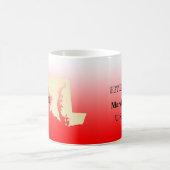 Tasse - Maryland Staat Karte mit Stadt (Mittel)