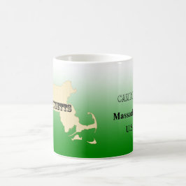 Tasse - Massachusetts Staat Karte mit Stadt