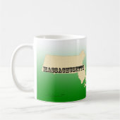 Tasse - Massachusetts Staat Karte mit Stadt (Links)