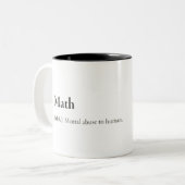 Tasse-Mathematik lustig Zweifarbige Tasse (Vorderseite Links)