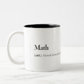 Tasse-Mathematik lustig Zweifarbige Tasse (Links)