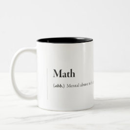 Tasse-Mathematik lustig Zweifarbige Tasse