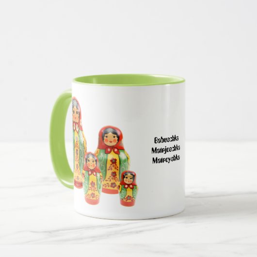 Tasse Matrjoschka, Matryoshka, Babuschka, (Vorderseite Links)