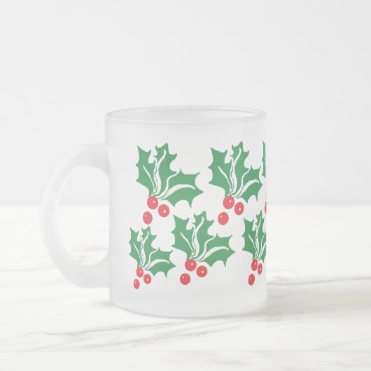 Tasse: mattierte Tasse aus Weihnachtsglas (Links)
