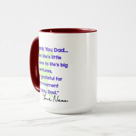 Tasse MD01 #DankeYouDad (Vorderseite Links)