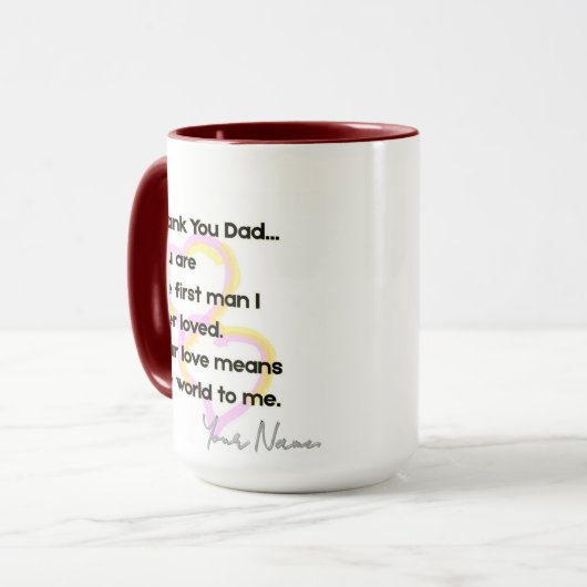 Tasse MD02 #DankeschönYouDad (Vorderseite Links)