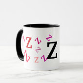 Tasse - Mehrere Rote Buchstaben (Vorderseite Links)