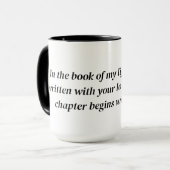 Tasse Meine Liebe Geschichte beginnt mit Ihnen . (Vorderseite Links)