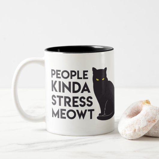 Tasse "Menschen machen Stress aus" (Mit Donut)