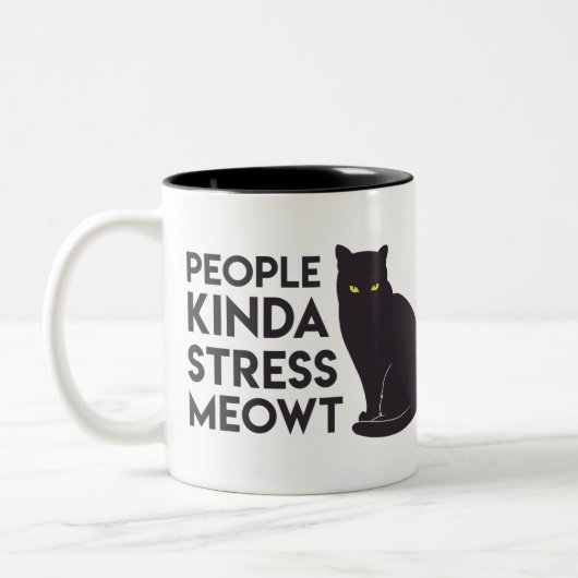 Tasse "Menschen machen Stress aus" (Links)
