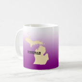 Tasse - Michigan Staat Karte mit Stadt (Vorderseite Links)