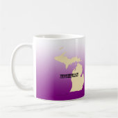 Tasse - Michigan Staat Karte mit Stadt (Links)