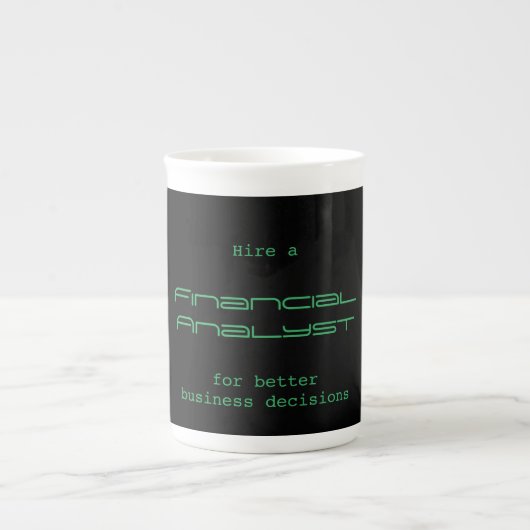 Tasse "Miete eines Finanzanalysten" (Vorderseite)