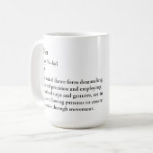 Tasse "Minimalistisch Ballet Definition" (Vorderseite Links)
