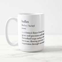 Tasse "Minimalistisch Ballet Definition"