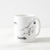 Tasse Minimalistischer Name für Mutter und Kind (VorderseiteRechts)