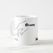 Tasse Minimalistischer Name für Mutter und Kind (Vorderseite Links)