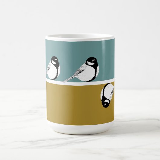 Tasse Minimalistischer Vogeldesign (Mittel)
