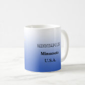 Tasse - Minnesota Staat Karte mit Stadt (VorderseiteRechts)