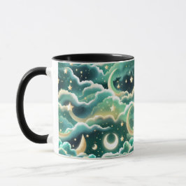 Tasse - Mintgrüne Himmlische Mond