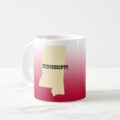 Tasse - Mississippi Staat Karte mit Stadt (Vorderseite Links)